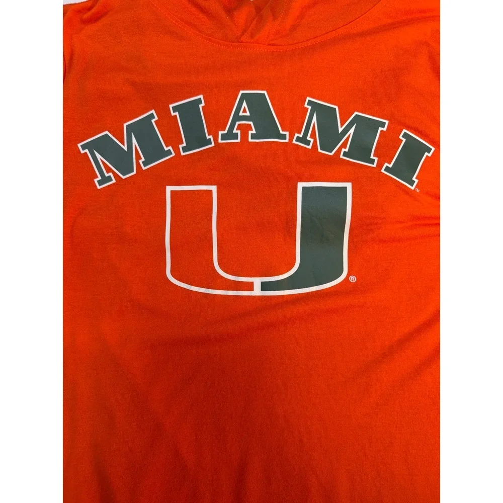 Miami Hurricanes Hoodie Women Small Colosseum Orange Lightweight Pullover NCAA
